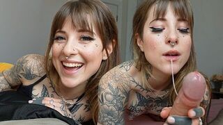 Tattooed girl has weird throat thing - awlivv