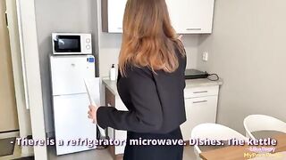A sexy real estate agent gets fucked for a completed transaction