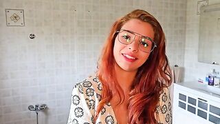 The guy licks the wet pussy of his redhead lover in a passionate session