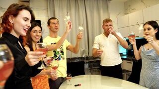 The beginning of a wonderful orgy, just like the wild college parties they throw