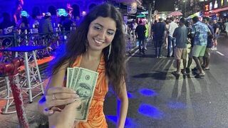 What can you get for some money? A girl is ready to do anything for bucks