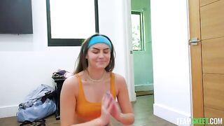 Two girls are having a vivid passion on camera with intense action
