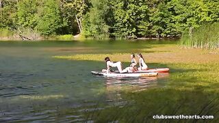 Lesbians have fun in the park, exploring their desires outdoors