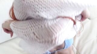 The slutty Russian girl gets fucked hard and her pussy is filled with cum