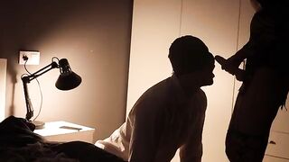 Femdom babe uses a strapon to fuck her guy and make him cum
