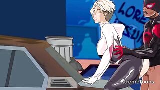 Spiderman and Gwen Stacy have a lewd sex story - Kyzdar Net