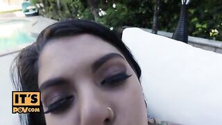 Skinny teen Gina Valentina gets fucked early in the morning