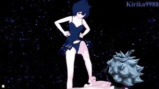 Secre Swallowtail and Asta fucked deeply on the beach at night in 3D hentai