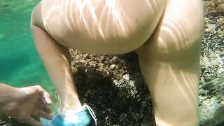 Babe has sex on the beach with a stranger in risky spot