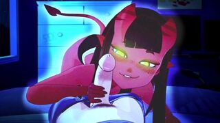 The hot girl is fucking with a horny witch in this cartoon