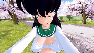 Kagome gets fucked hard by an old man in this hot anime scene