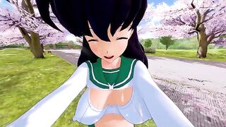 Kagome gets fucked hard by an old man in this hot anime scene
