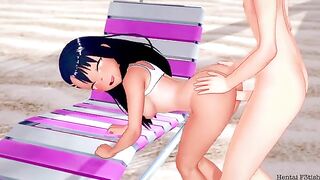 Hentai Beach Episode 2 Nagatoro Blowjob and Creampie Scene