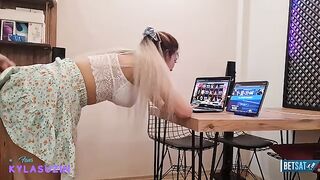 A beautiful babe is playing Ammi with a cute girl, getting fucked