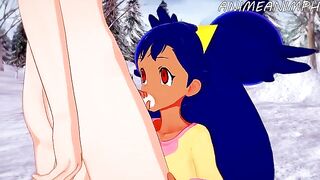 Iris from Pokémon gets fucked in an anime-style movie