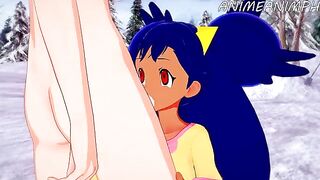 Iris from Pokémon gets fucked in an anime-style movie