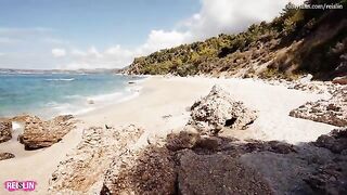 Wild sex on a nude beach during the Reislin vacation
