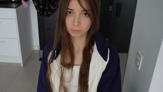 The girl was asked to cheer her up by stroking his penis