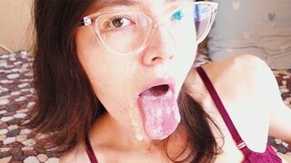 The guy checked the strength of sperm after sex
