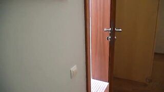 The girl was caught in a compromising situation, so she had to engage in intimate acts