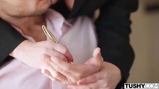 A girl gets a sexy trim and she is very concerned about it