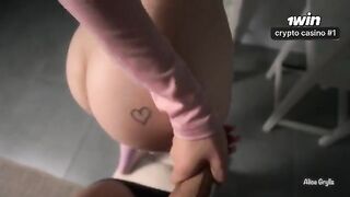 The man made a cum shot, bringing incredible pleasure to the girl