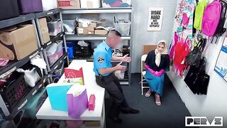 The guard inspected the pussy of a beautiful blonde, she screamed