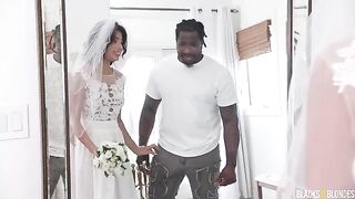 The bride chose a guy for sex based on his big cock