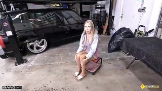 In the workshop, you can pay with your pussy for some repairs