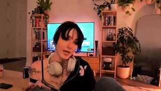 A cute girl is having fun with her boyfriend using a strapon