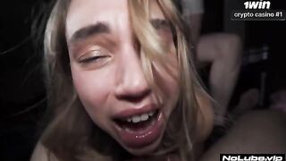 Petite brunette’s first experience with intense action