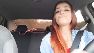 The girl knew about the stop sign, but she did it just for fun