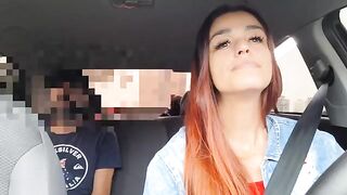 The girl knew about the stop sign, but she did it just for fun