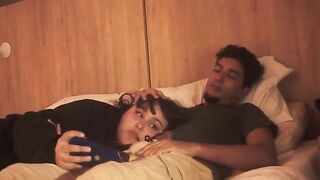 A lazy blowjob session turned intensely passionate on the bed