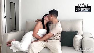 A man fucked a girl with a big ass, full of cum