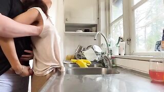 Mature breasts and wild moans in a passionate homemade scene