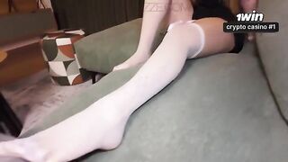She was told to undress, but she did the opposite and got fucked hard
