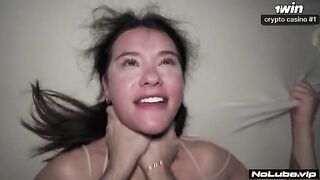 A woman with a great body has intense sex and squirts hard