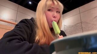 When you lick the ice cream, it could also be my cock