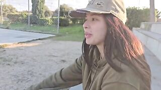 An actress played a risky role in a steamy outdoor scene
