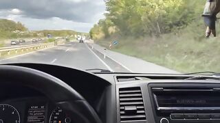 The girl is fucking with Uber driver in the car