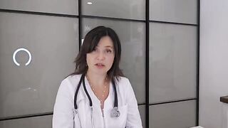 A girl was happy to see her doctor, so she kissed him