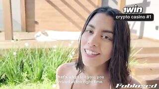 The delivery guy came to the house with a special surprise for the 18 y.o. Latina babe