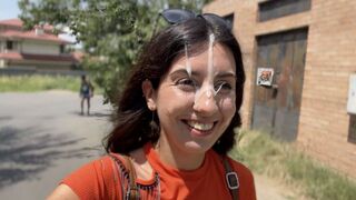 A girl is crazy and she loves to suck dick in public spaces