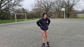 A girl was fucked in the forest by a stranger, it was intense