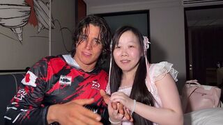 A hot and passionate encounter with a Chinese singer, full of intensity