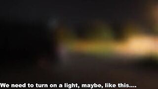 A woman has sex with three guys in the car and she cum