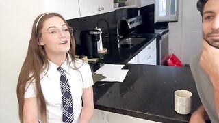 The scholarship is small, but the appetite for cock of the little step sis is big