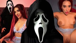 A horror movie with a sexy girl turns into great porn