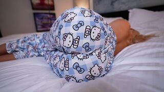 A step mom helps her step son with his early morning urges in a taboo scenario